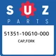 51351-10G10-000 Suzuki Cap,fork 5135110G10000, New Genuine OEM Part 51351-10G10-000 Suzuki Cap,fork 5135110G10000, New Genuine OEM Part