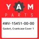 4WV-15451-00-00 Yamaha Gasket, crankcase cover 1 4WV154510000, New Genuine OEM P 4WV-15451-00-00 Yamaha Gasket, crankcase cover 1 4WV154510000, New Genuine OEM P